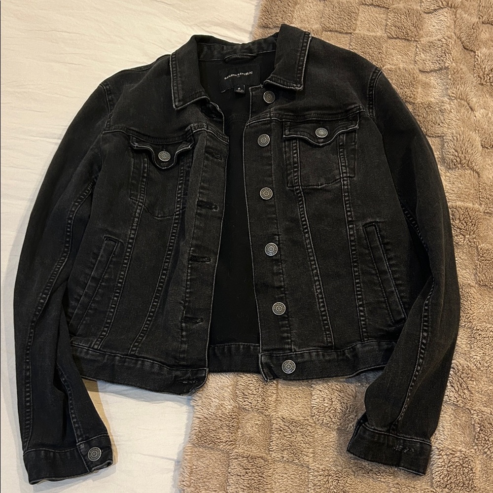 Banana Republic Black Denim Jacket